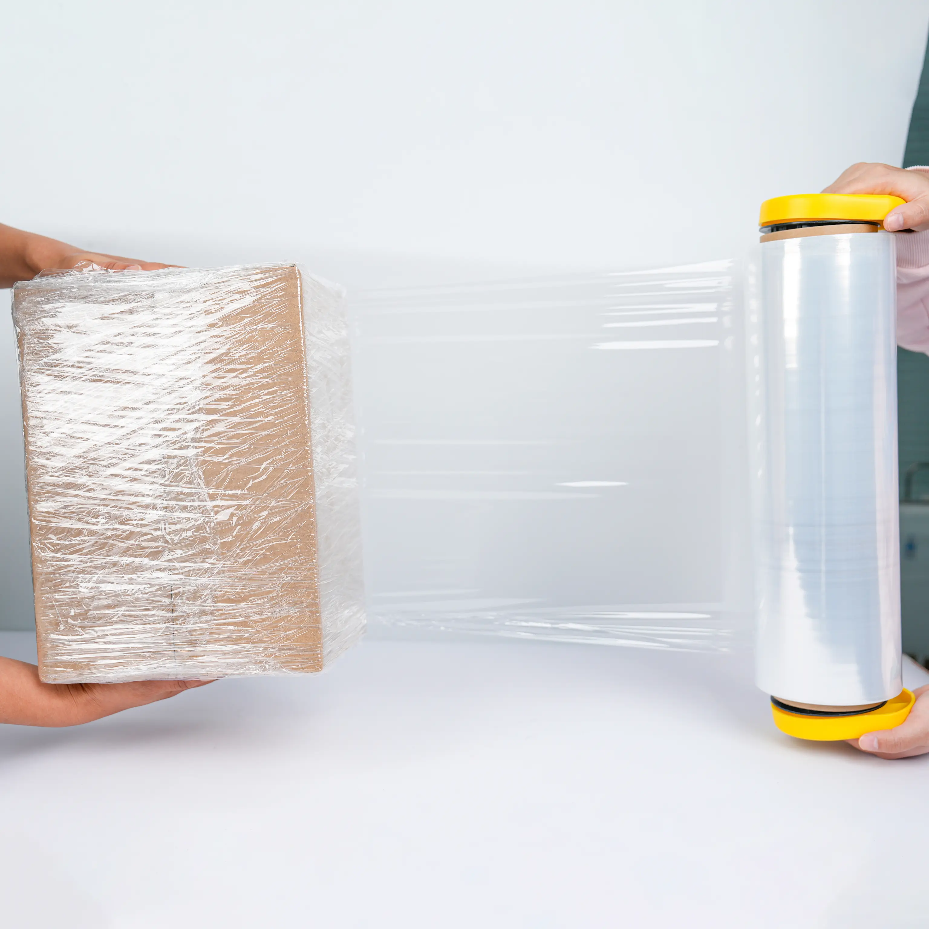 pre stretched film reducing operator fatigue